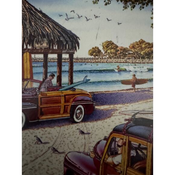 Vintage Rare Doheny Beach Print 8”x8” Tile by Jim Krogle - Picture 8 of 9